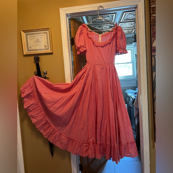 Vintage red and white gingham dress - Picture 6 of 6